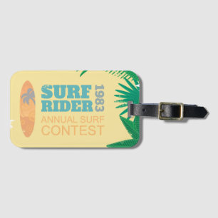 Étiquette À Bagage Concours 1983 de surf de cavalier de surf