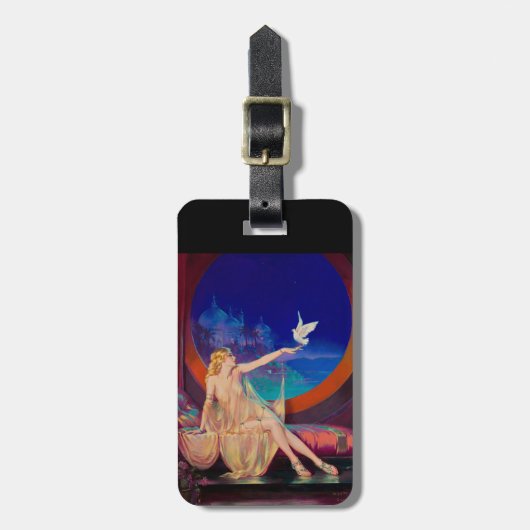 Étiquette À Bagage Concubine de Sultana le sultan arabe 1925 (Devant Vertical)