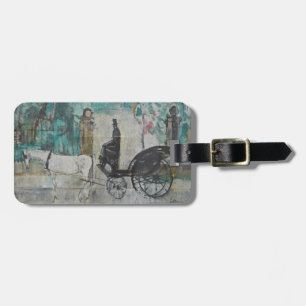 Étiquette À Bagage Conducteur de transport ancien