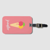 Étiquette À Bagage Cône de crème glacée (Devant Horizontal)