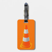 Étiquette À Bagage Cône de signalisation avec bandes grises (Dos Vertical)