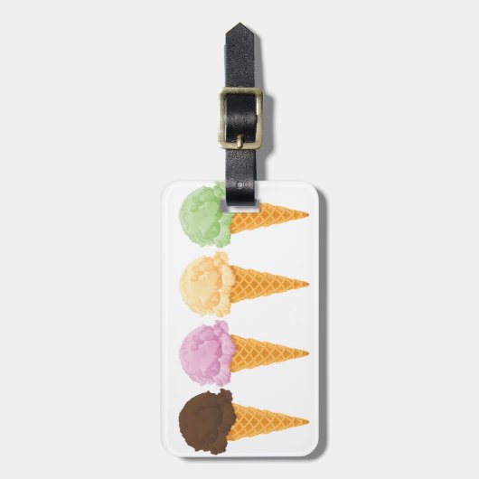 Étiquette À Bagage cônes de crème glacée (Devant Vertical)