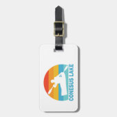 Étiquette À Bagage Conesus Lake New York Kayak (Devant Vertical)