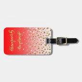 Étiquette À Bagage Confetti Xmas "Joyeuses Fêtes" (Devant horizontal)