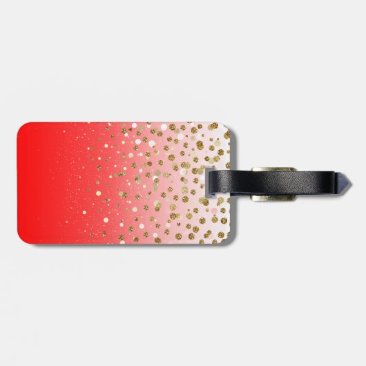 Étiquette À Bagage Confetti Xmas "Joyeuses Fêtes" (Dos horizontal)