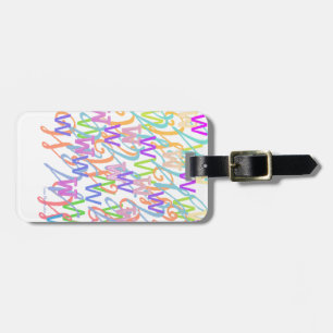 Étiquette À Bagage Confettis en forme de lettre "W"