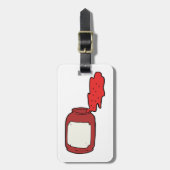 Étiquette À Bagage Confiture déversée Cute Jelly Rouge Jar (Devant Vertical)