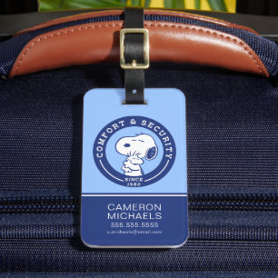 Étiquette À Bagage Confort et sécurité   Snoopy & Woodstock Hug