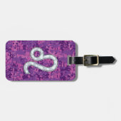 Étiquette À Bagage Connexion Leo sur Camouflage numérique Fuchsia ros (Devant horizontal)