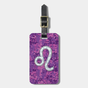 Étiquette À Bagage Connexion Leo sur Camouflage numérique Fuchsia ros