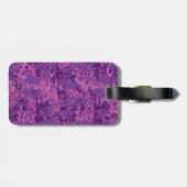 Étiquette À Bagage Connexion Leo sur Camouflage numérique Fuchsia ros (Dos horizontal)
