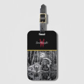 Étiquette À Bagage Connexion sauvage : Loup et fille (Devant Vertical)