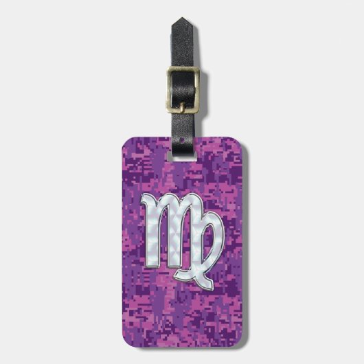Étiquette À Bagage Connexion Virgo Zodiac sur Camouglage numérique ro (Devant Vertical)