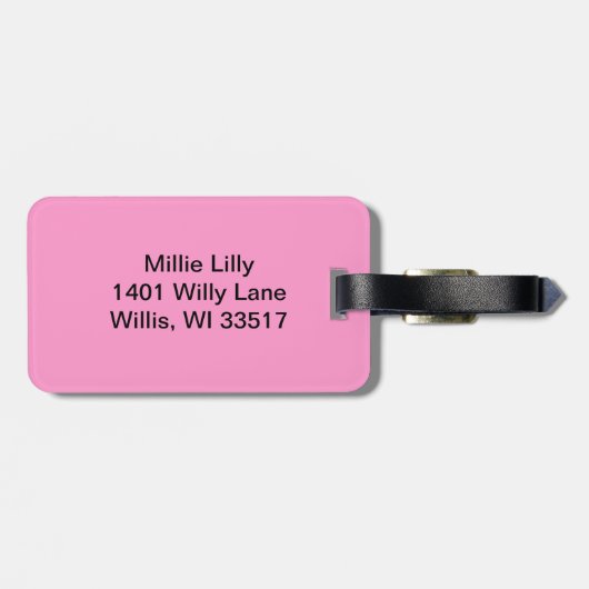 Étiquette À Bagage Conscience de cancer du sein (Dos horizontal)