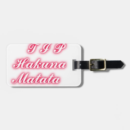 Étiquette À Bagage Conseil Saint-Valentin : Hakuna Matata Funny Texte (Devant horizontal)