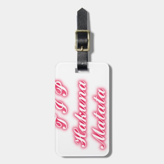 Étiquette À Bagage Conseil Saint-Valentin : Hakuna Matata Funny Texte (Devant Vertical)