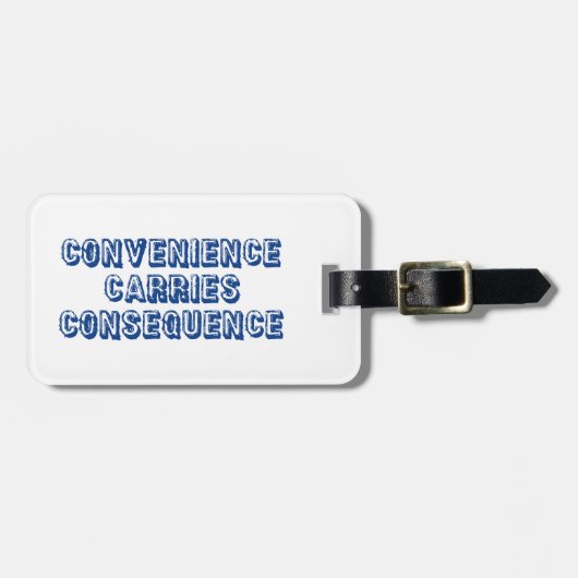 Étiquette À Bagage Conséquence des transports de commodité (Devant horizontal)