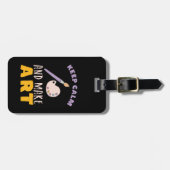 Étiquette À Bagage Conserver le calme et faire de la peinture artisti (Devant horizontal)