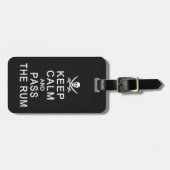 Étiquette À Bagage Conserver le calme et passer le rhum étiquette de (Devant horizontal)