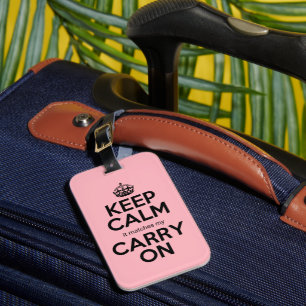 Étiquette À Bagage Conserver le calme il correspond à mon carry jeu r