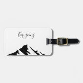 Étiquette À Bagage Conserver Noir Moderne En Simple (Devant horizontal)