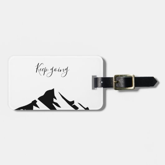 Étiquette À Bagage Conserver Noir Moderne En Simple (Devant horizontal)