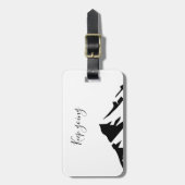 Étiquette À Bagage Conserver Noir Moderne En Simple (Devant Vertical)