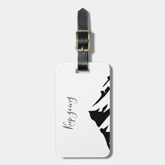 Étiquette À Bagage Conserver Noir Moderne En Simple (Devant Vertical)