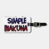 Étiquette À Bagage Conserver Simple Hakuna Matata Art Print (Devant horizontal)