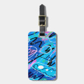 Étiquette À Bagage Constellations Art Abstrait (Devant Vertical)