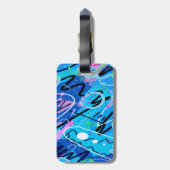 Étiquette À Bagage Constellations Art Abstrait (Dos Vertical)