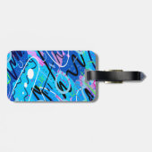 Étiquette À Bagage Constellations Art Abstrait (Dos horizontal)