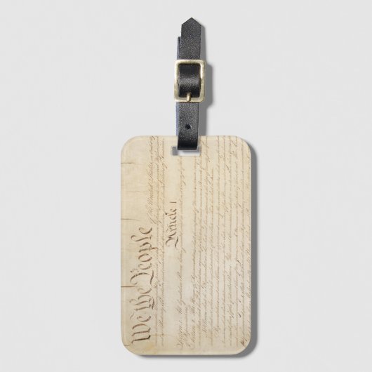 Étiquette À Bagage Constitution des États-Unis, Nous le peuple (Devant Vertical)