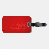 Étiquette À Bagage Consultant unique moderne jaune rouge (Dos horizontal)