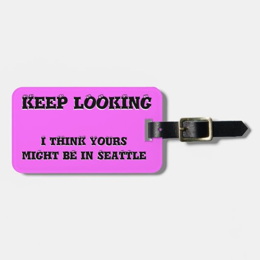 Étiquette À Bagage Continuez À Chercher Dans (Devant horizontal)