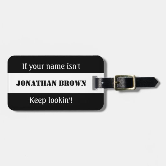 Étiquette À Bagage Continuez à sembler l'étiquette faite sur commande (Devant horizontal)