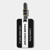 Étiquette À Bagage Continuez à sembler l'étiquette faite sur commande (Devant Vertical)