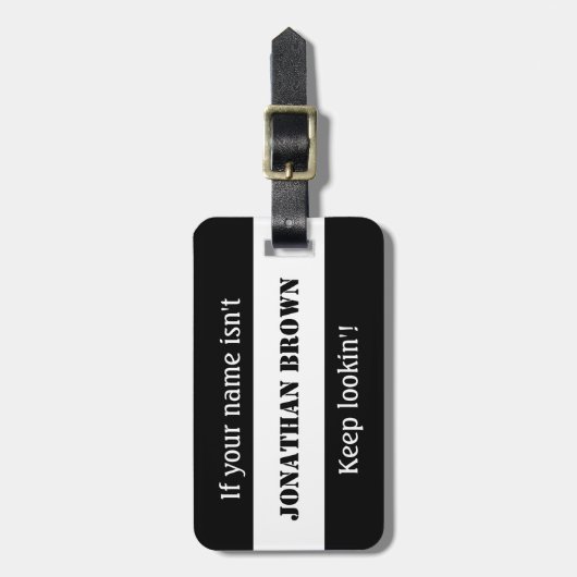 Étiquette À Bagage Continuez à sembler l'étiquette faite sur commande (Devant Vertical)