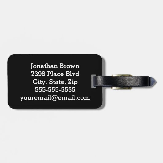 Étiquette À Bagage Continuez à sembler l'étiquette faite sur commande (Dos horizontal)