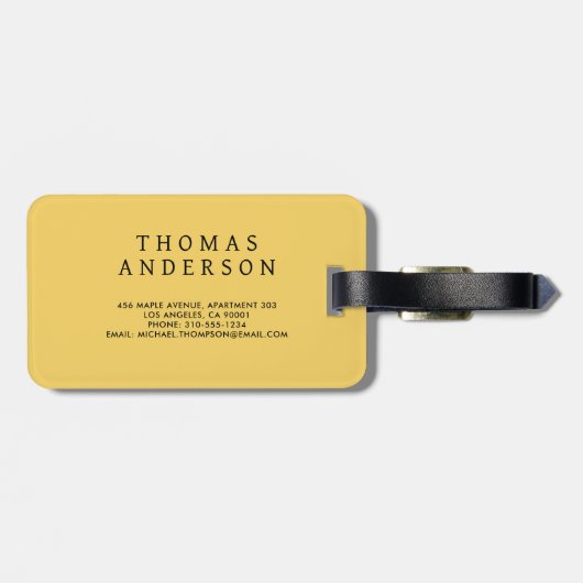 Étiquette À Bagage Contrast Abstract Geometric Background (Dos horizontal)