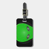 Étiquette À Bagage Contrôle mental de la tête de l'Alien (Devant Vertical)