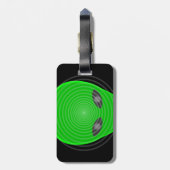 Étiquette À Bagage Contrôle mental de la tête de l'Alien (Dos Vertical)