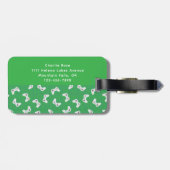 Étiquette À Bagage Contrôleur de jeu vidéo Nom de monogramme vert (Dos horizontal)