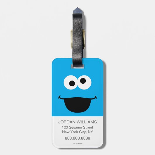 Étiquette À Bagage Cookie Face Art (Dos Vertical)