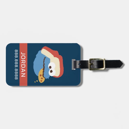 Étiquette À Bagage Cookie Monster Camp Cookies | Ajouter vos informat (Devant horizontal)