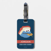 Étiquette À Bagage Cookie Monster Camp Cookies | Ajouter vos informat (Dos Vertical)