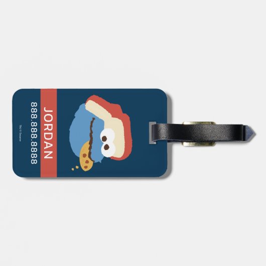 Étiquette À Bagage Cookie Monster Camp Cookies | Ajouter vos informat (Dos horizontal)