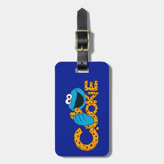 Étiquette À Bagage Cookie Monster | Cookie ! (Devant Vertical)