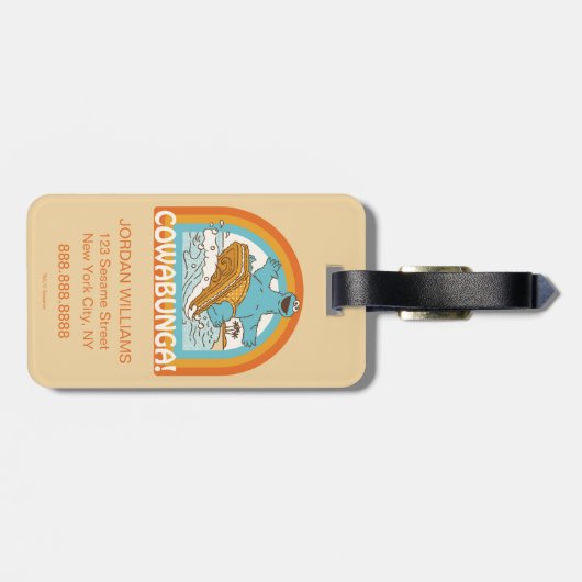 Étiquette À Bagage Cookie Monster Cowabunga! (Dos horizontal)