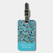 Étiquette À Bagage Cookie Monster | Nom Nom Nom Nom Motif (Devant Vertical)